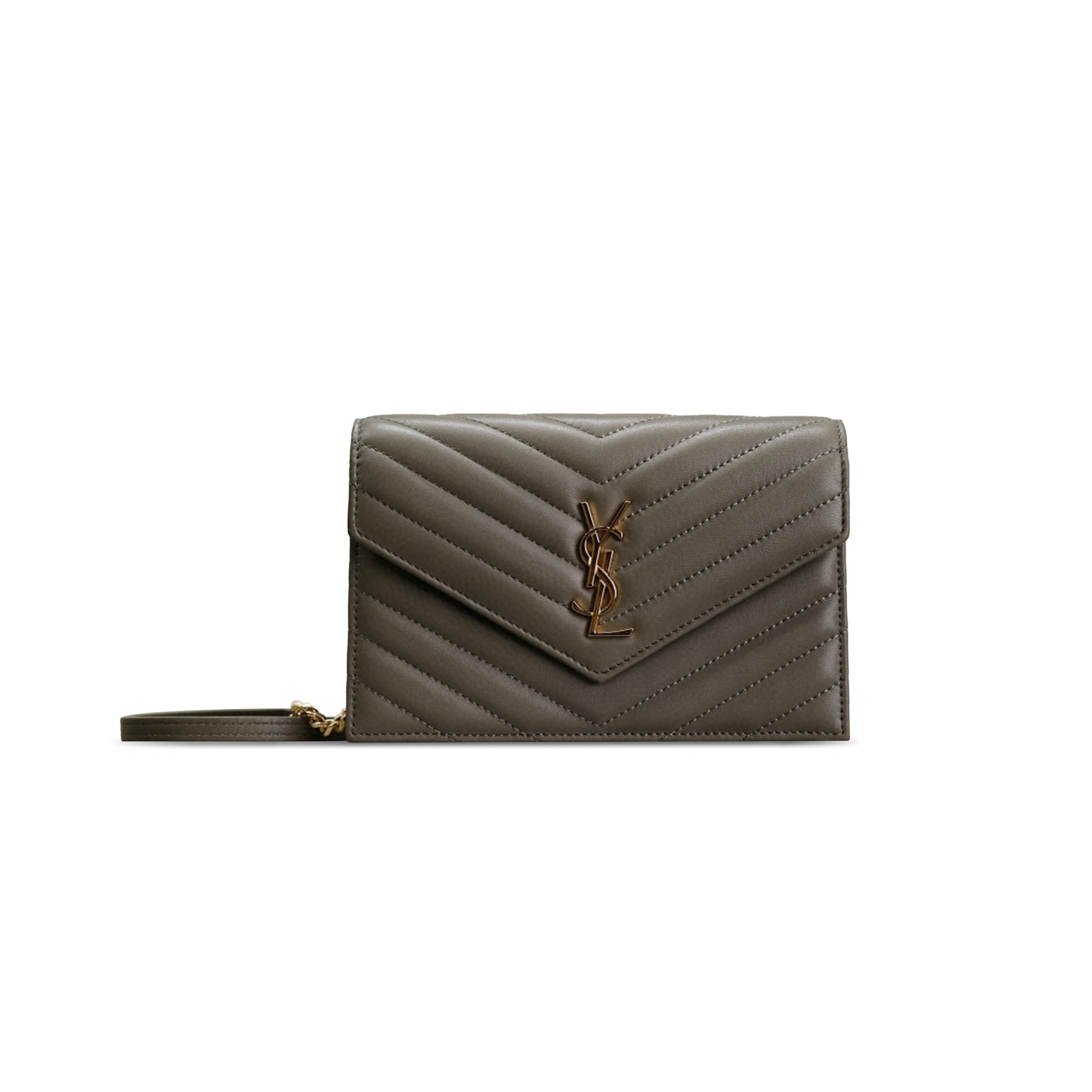 Y*S*L CASSANDRE ENVELOPE CHAIN WALLET IN LAMBSKIN 393953 (19*12.5*3.5cm)